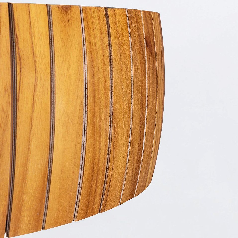 QN-BARREL-F-LED-50-TEAK BARREL Teak Veneer/ Nickel Plated Aluminium /Teak Veneer//белый матовый пото   