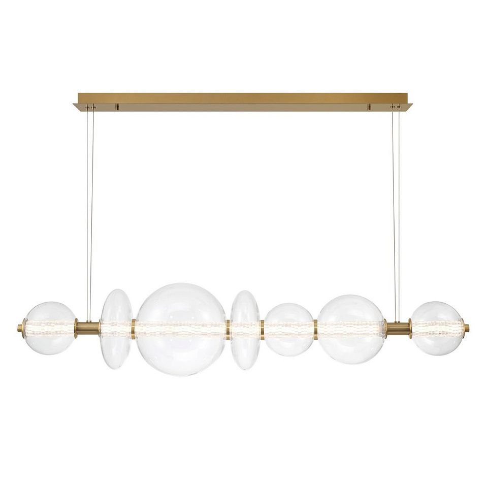 QN-ATOMO-LP7-BG  ATOMO Brushed Gold /Clear// подвесной LED 1х46  х   