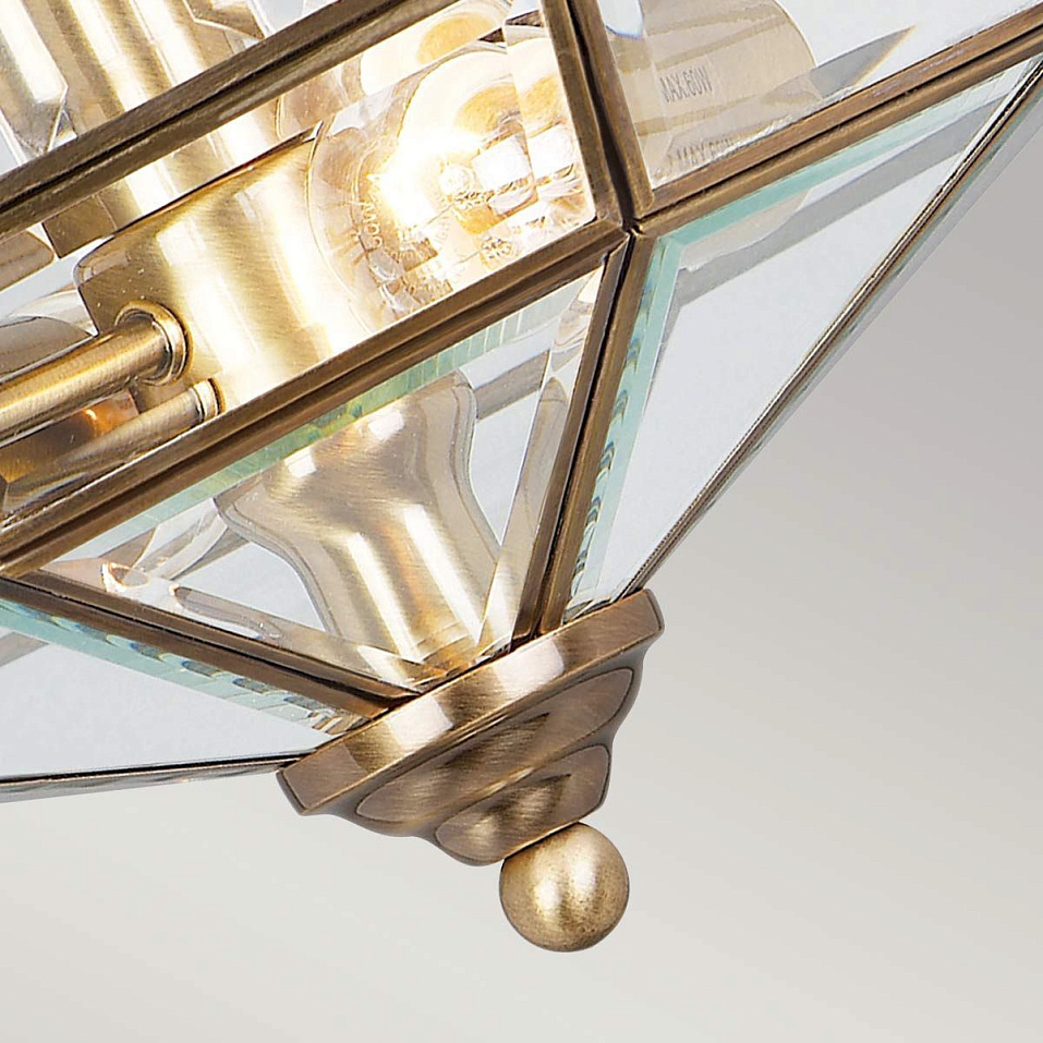 OLD-PARK-AB OLD PARK Antique Brass/Clear// потолочный E27 2х60  х   