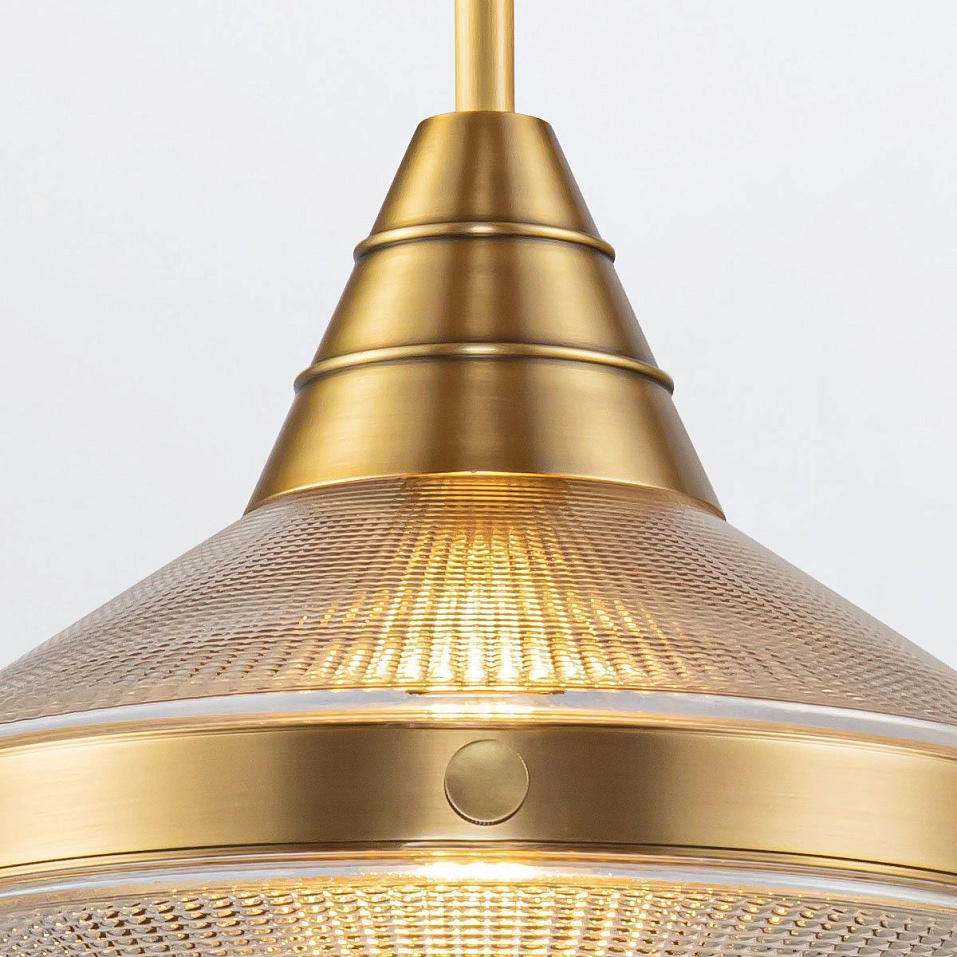 QN-WILLARD-P-VBS-PG  WILLARD Vintage Brass/Clear Prismatic// подвесной E27 1х60  х   