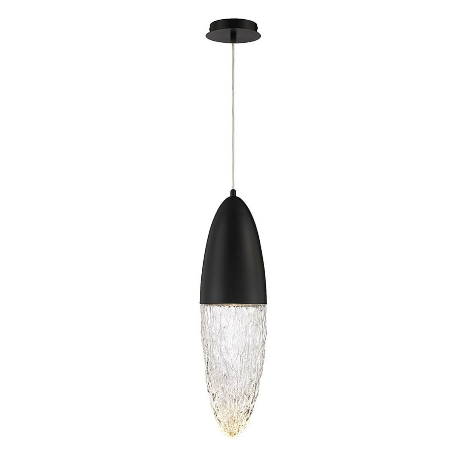 QN-ECROU-1P-BK ECROU Matte Black/Clear// подвесной GU10LED 1х10  х   