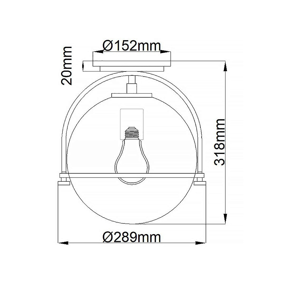 QN-SOMERSET-F-C-BN SOMERSET Brushed Nickel/Clear// потолочный E27 1х60  х   