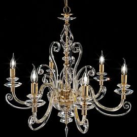 166/L6L ALICANTE ROXANA золотой-прозрачный/// подвесной E14 6х40  х  166/L6L