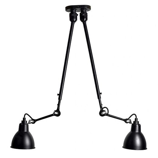 302 DOUBLE BL-BRASS LA LAMPE GRAS black/brass потолочный E14 2х11  х  302 DOUBLE BL-BRASS