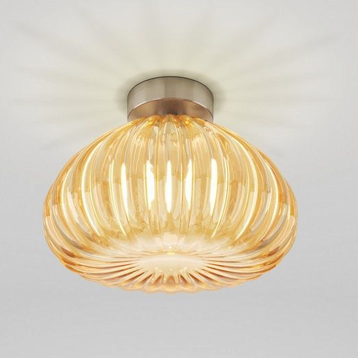 DIAMANTE PL G  TO/TR NI DIAMANTE nickel satin/amber потолочный E27 1х75  х  DIAMANTE PL G  TO/TR NI