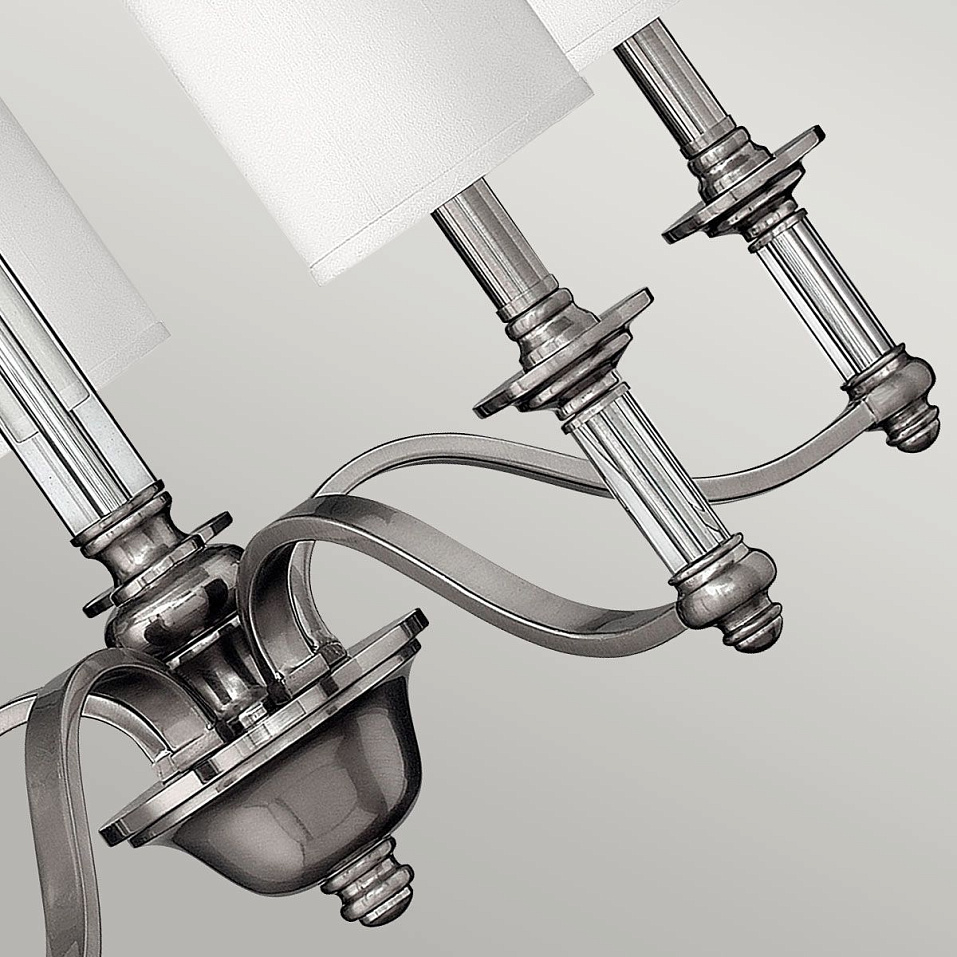 HK-SUSSEX5  SUSSEX Brushed Nickel /White// подвесной E14 5х60  х   
