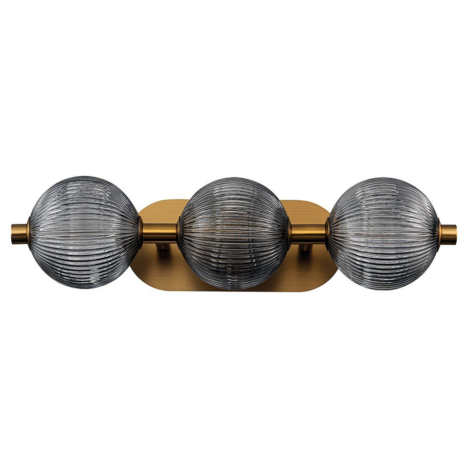 QN-PALMAS-3W-BG PALMAS Brushed Gold/Smoked// настенный LED 1х27  х   