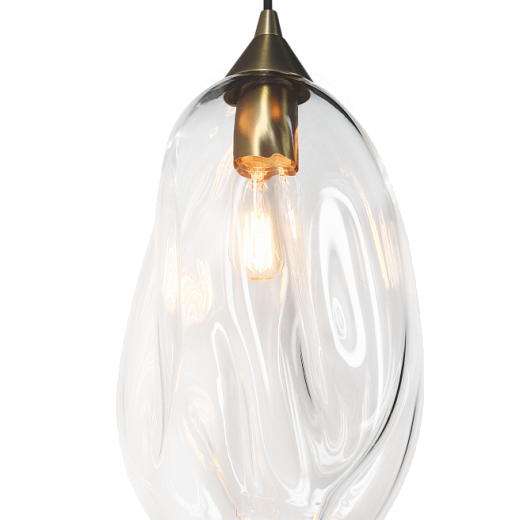 TULIP TULIP латунь/черный шнур/прозрачный// подвесной E27 1х60  х  TULIP