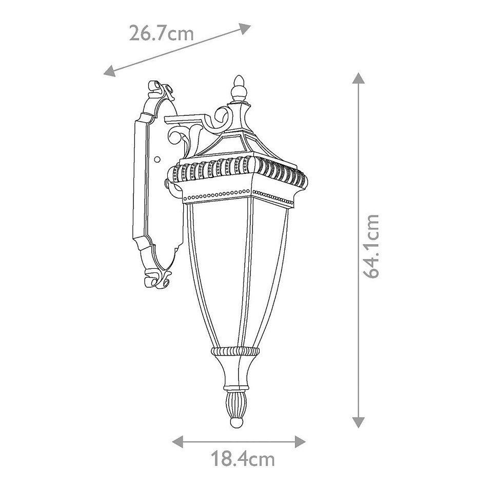 KL-VENETIAN2-M VENETIAN Brushed Bronze /Rain Glass // настенный E14 2х60  х   