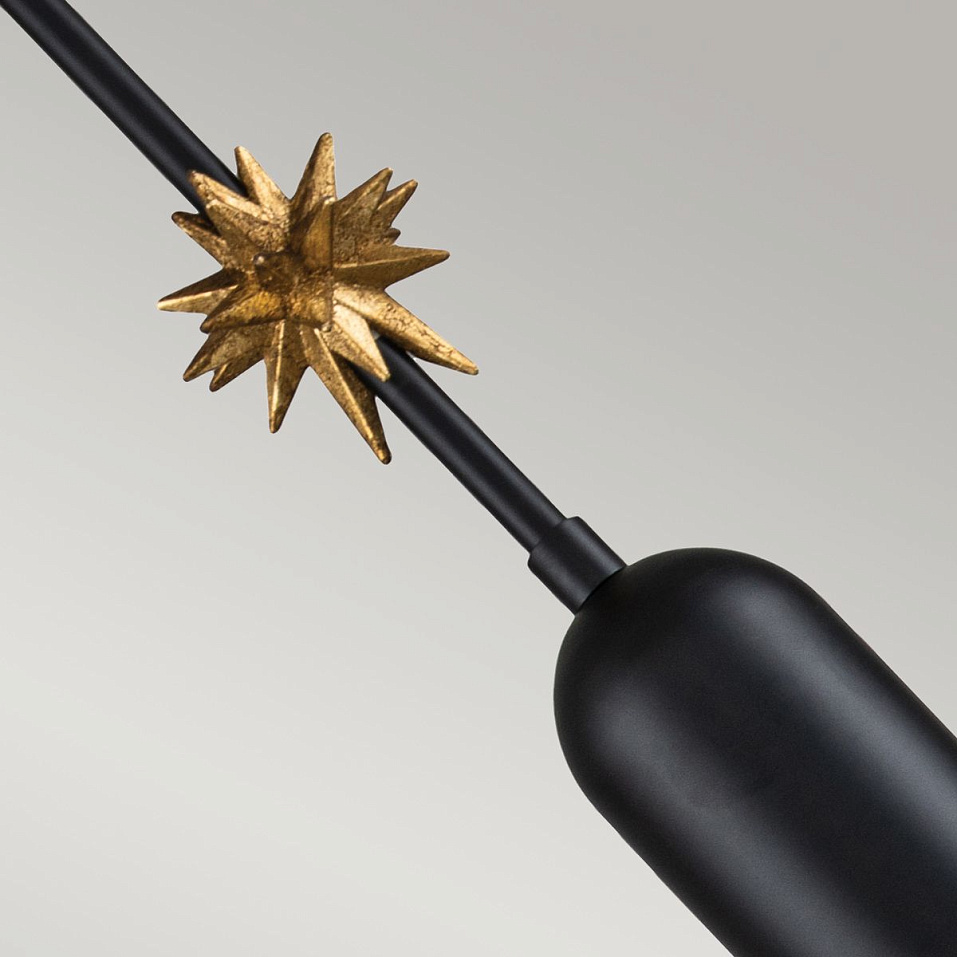 ETOILE-P-S-MB  ETOILE Matte Black and Gold Leaf /Matte Black // подвесной E27 1х60  х   