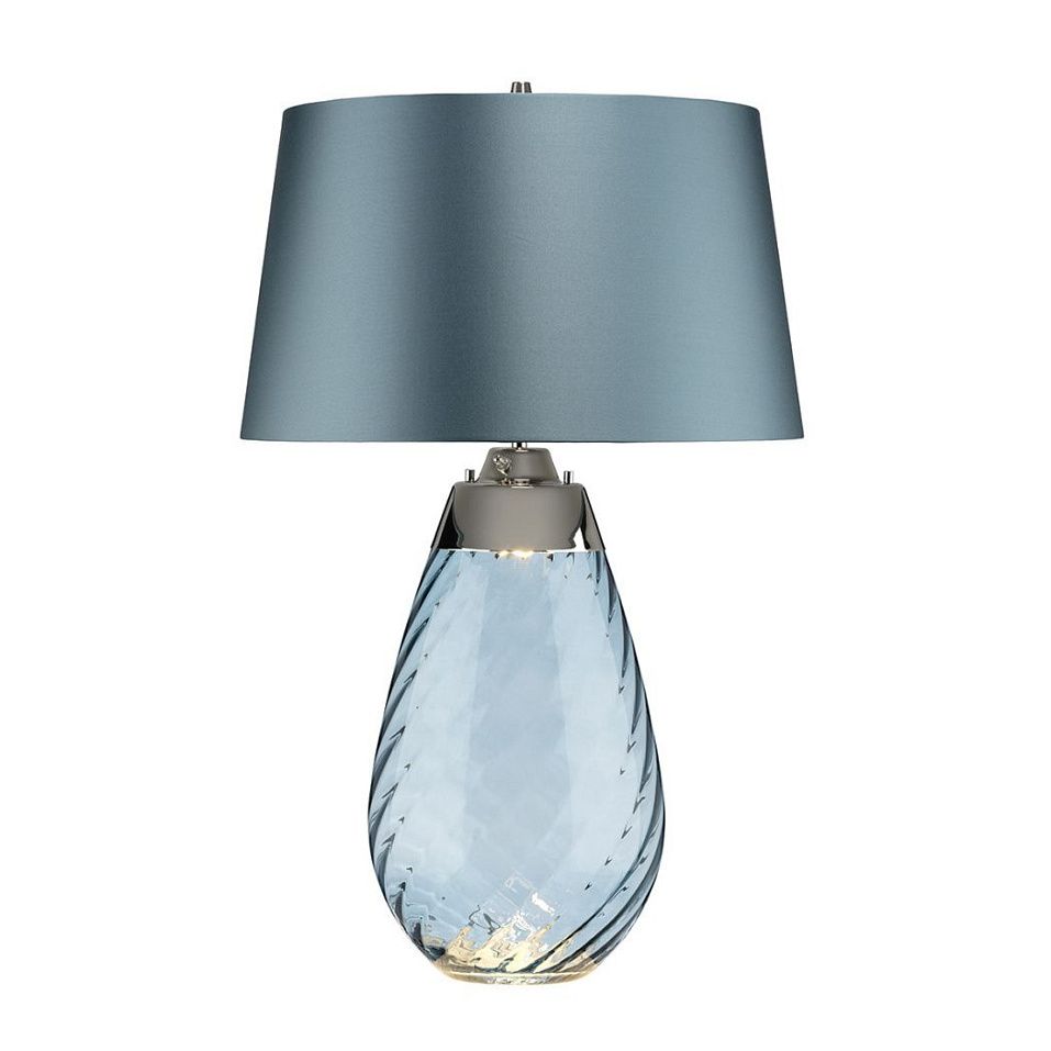 LENA-TL-L-BLUE LENA голубой/никель/синий// настольный E27 1х60 GU10LED 1х7   