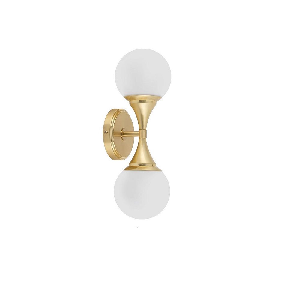 BAR-K-2(ZM) BARI matt gold/matt white// настенный G9 LED 2х5  х   