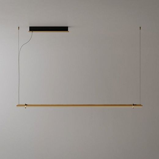 024S2M03G.CE Optical Suspension 1 Natural Burnished Brass /Amber Trihedron //янтарный подвесной LED   024S2M03G.CE