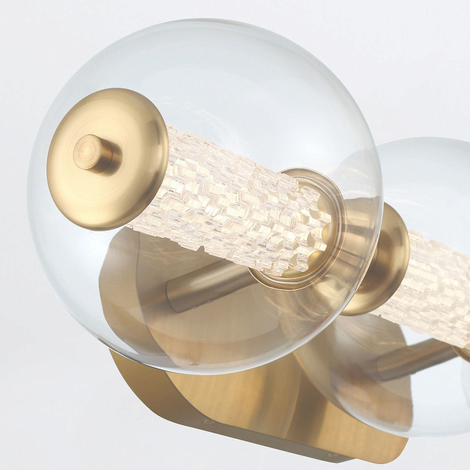 QN-ATOMO-3W-BG ATOMO Brushed Gold/Clear// настенный LED 1х13  х   