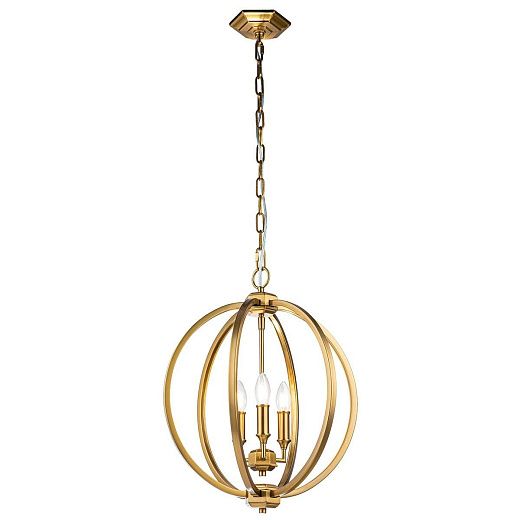 FE-CORINNE-3P-M-BB CORINNE Burnished Brass /Burnished Brass // подвесной E14 3х60  х  FE-CORINNE-3P-M-BB
