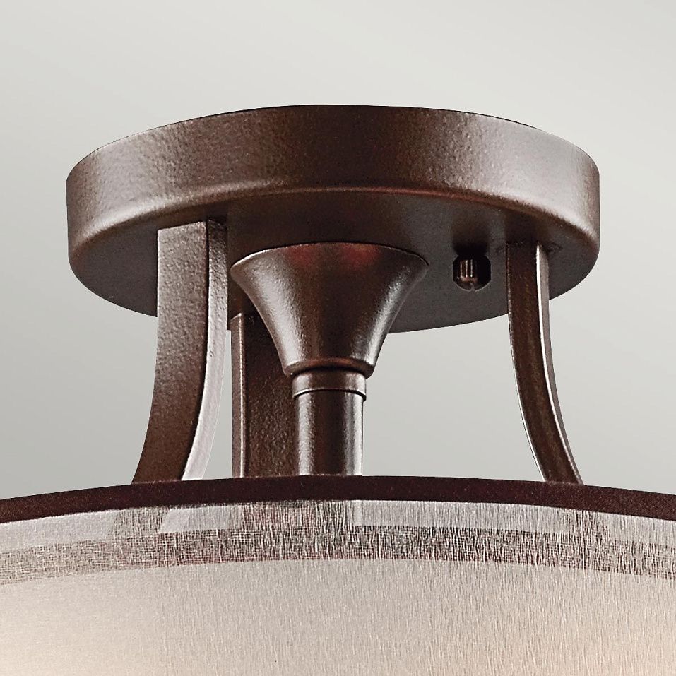 KL-LACEY-SF-MB LACEY Mission Bronze/Etched Opal Glass, Organza// потолочный E27 3х60  х   
