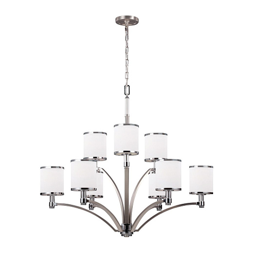 FE-PROSPECT-PARK9  PROSPECT PARK Satin Nickel with Chrome /Opal white// подвесной E27 9х60  х  FE-PROSPECT-PARK9 
