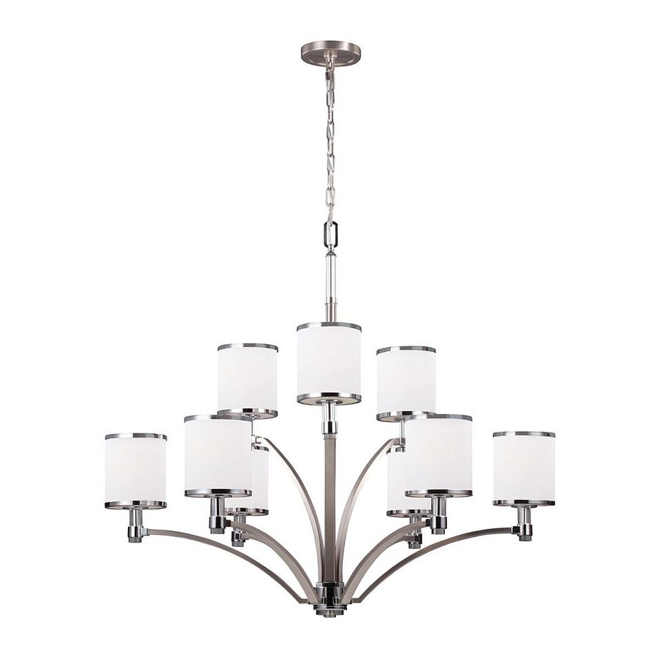 FE-PROSPECT-PARK9  PROSPECT PARK Satin Nickel with Chrome /Opal white// подвесной E27 9х60  х   