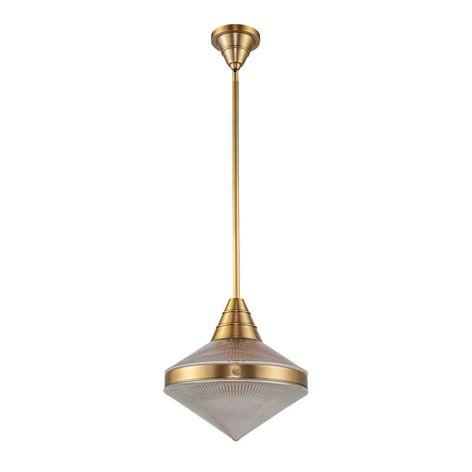 QN-WILLARD-P-VBS-PG  WILLARD Vintage Brass/Clear Prismatic// подвесной E27 1х60  х   