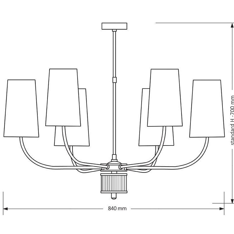 PES-ZW-6(Z) PESARO полированная латунь(золото)/черный// подвесной E14 6х60  х