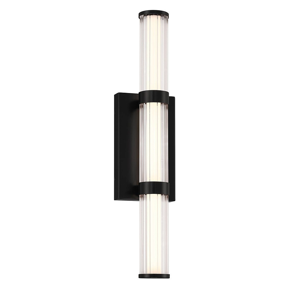 QN-FAYTON-M-BK FAYTON Matte Black/Clear// настенный LED 1х21,6  х   