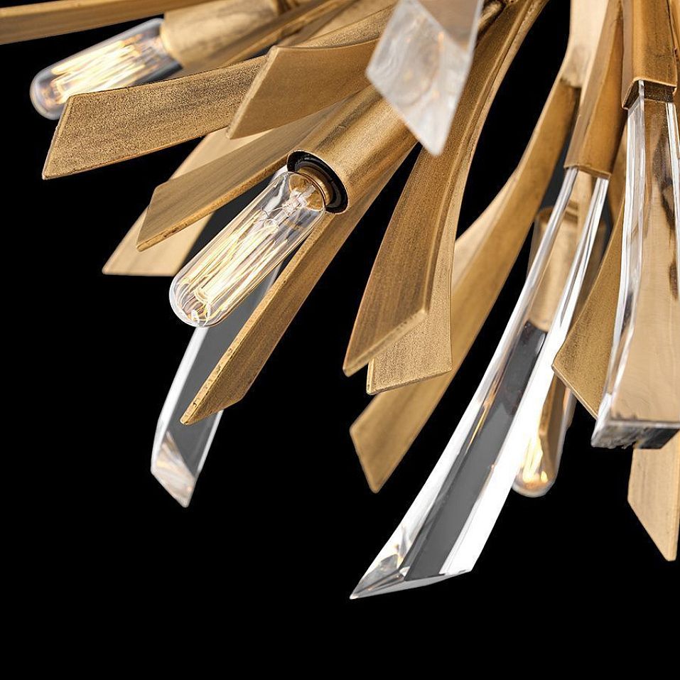 QN-VIDA-13P-W  VIDA Burnished Gold/Burnished Gold/Clear Crystal// подвесной E14 13х40  х   