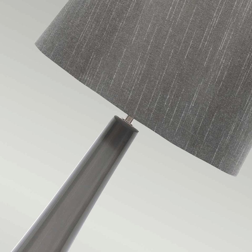 SPIN-TL-GREY SPIN Mid Grey Glaze/Polished Nickel/Grey// настольный E27 1х60  х   