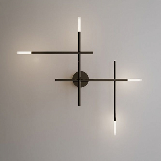 004W1M04S.CE/UL KITAMI WALL POLISHED BLACK NICKEL/WHITE SATIN// настенный G9 LED 4х5  х  004W1M04S.CE/UL