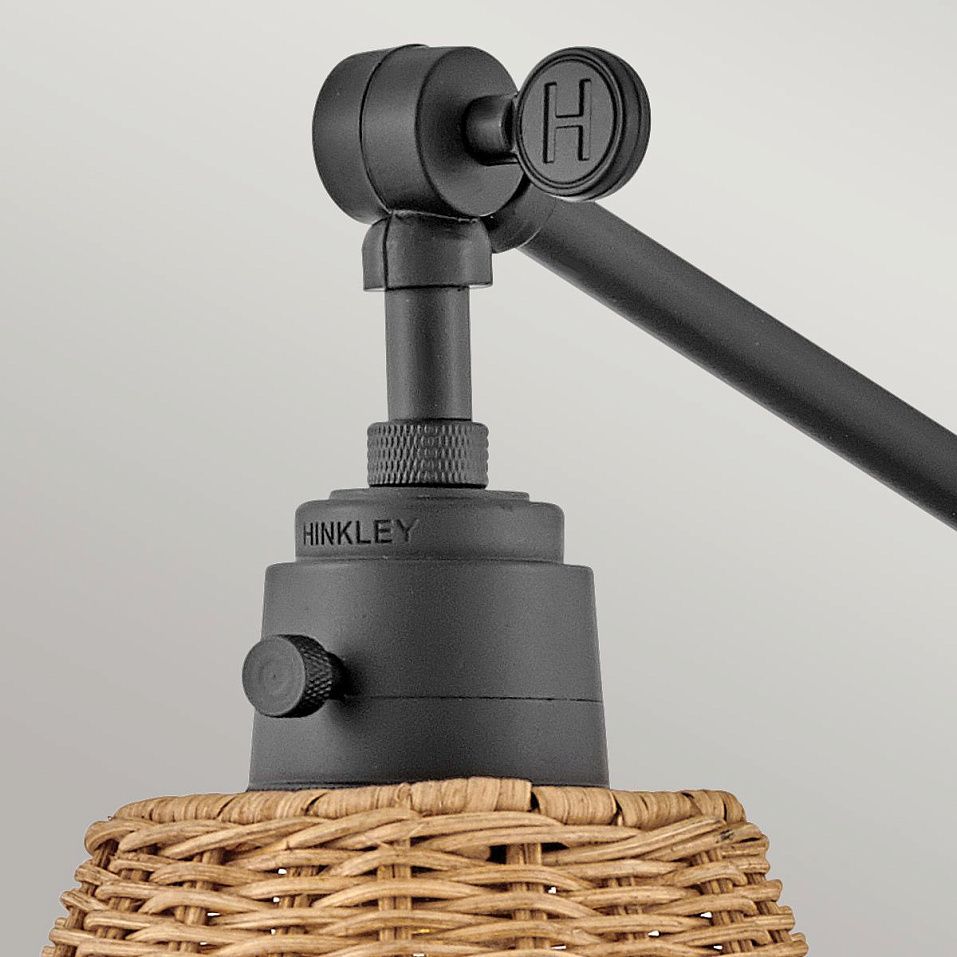 HK-ARTI-1W-BK-NR ARTI  Black/Natural // настенный E27 1х60  х   