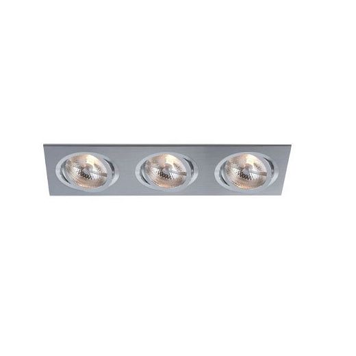3052 ALUMINIO PLATA alluminium/// встраиваемый QR111 3х100  х  3052