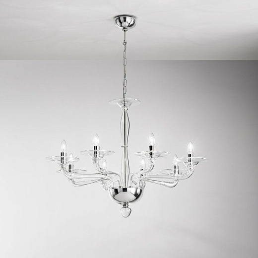1001/8 ISABEL chrome/clear/// подвесной E14 8х40  х  1001/8