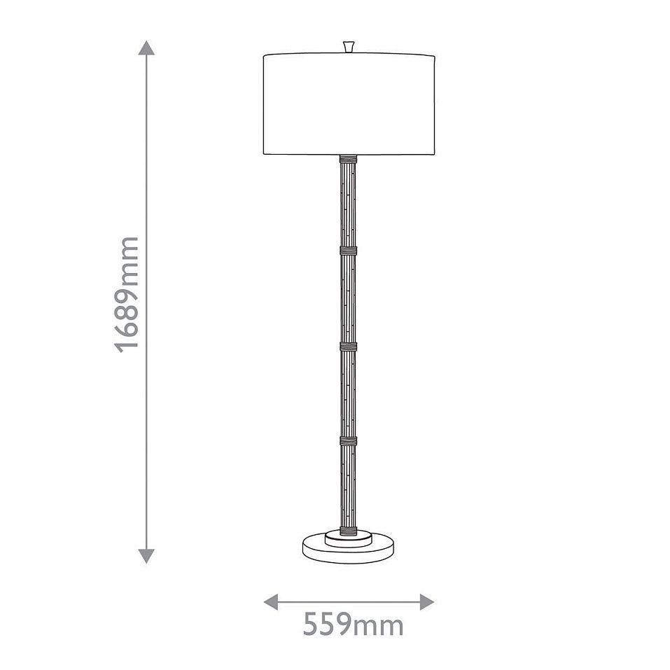 QNC-MITFORD-FL MITFORD Natural /White// напольный E27 1х150  х   