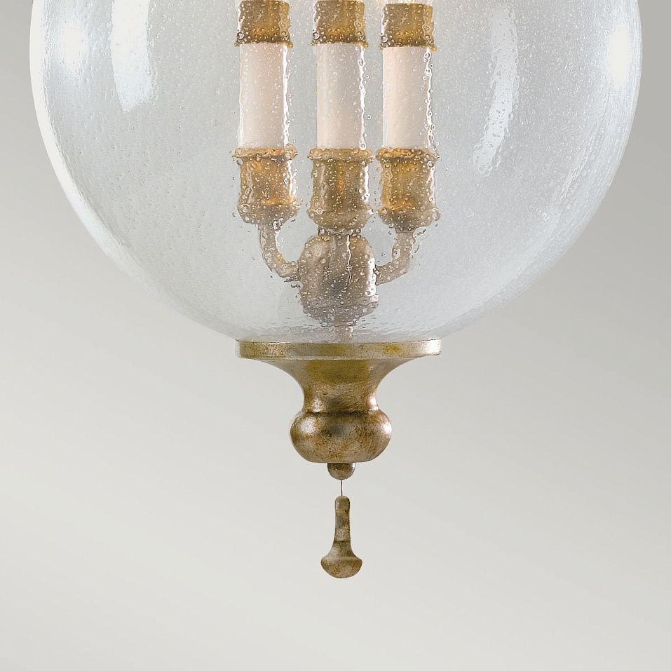 FE-ARGENTO-P    ARGENTO Oxidized Silver Leaf /Blown Bubble// подвесной E14 3х60  х   