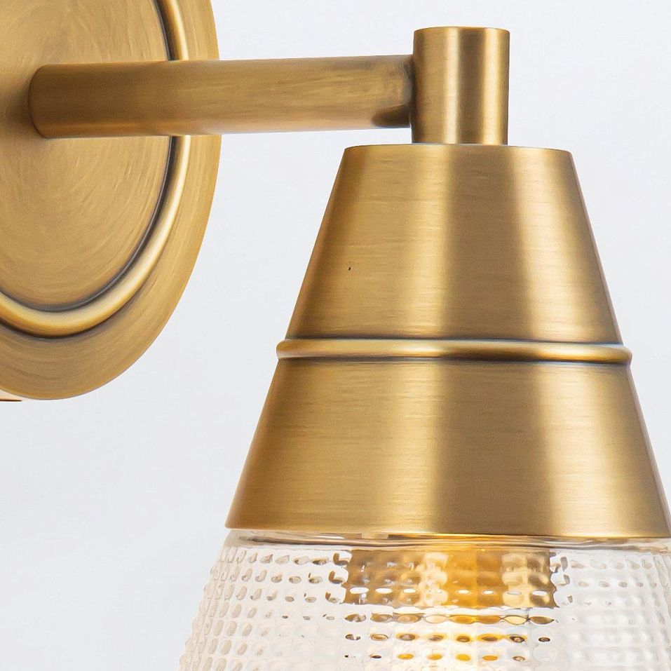 QN-WILLARD-1WB-VBS-PG  WILLARD Vintage Brass /Clear Prismatic// настенный E27 1х60  х   