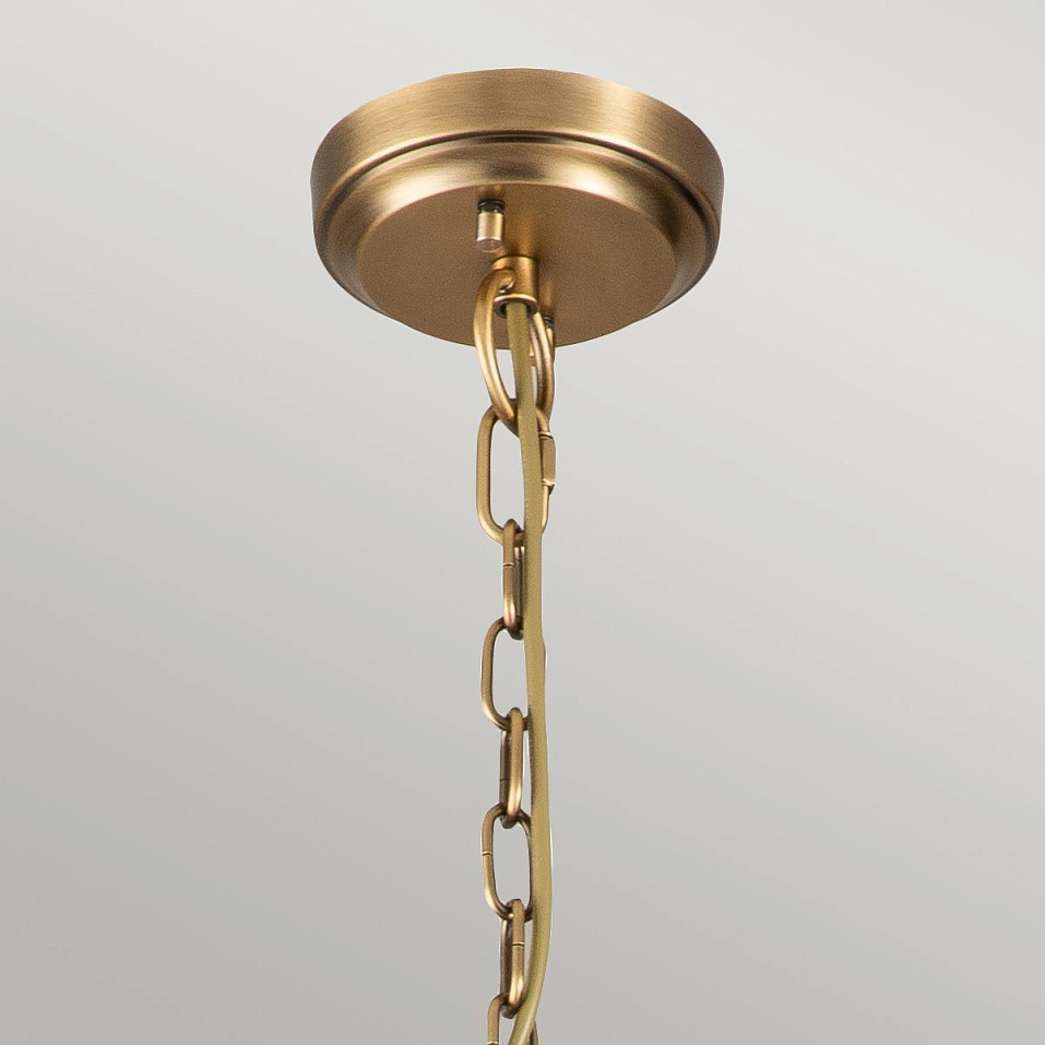 KL-DERYN5-NBR DERYN Natural Brass/Clear Seeded// подвесной E27 5х60  х   