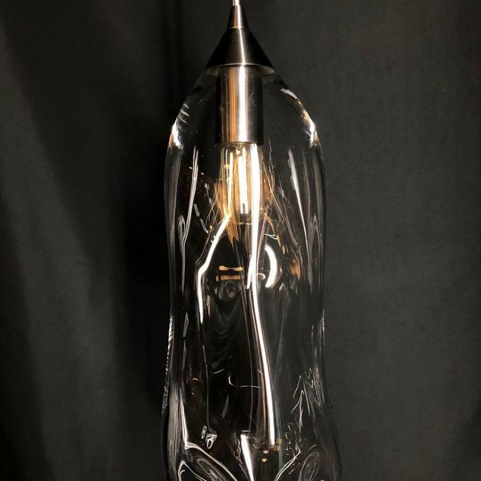 TULIP Long TULIP сатинированная нержавеющая сталь/прозрачный// подвесной E27 1х60  х   