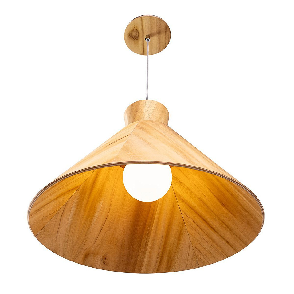 QN-CONICAL-P-M-TEAK  CONICAL Teak Veneer /Teak Veneer // подвесной E27 1х40  х   