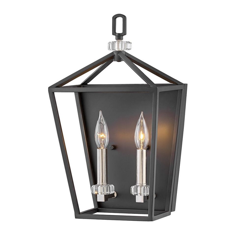 QN-STINSON2-BK STINSON Black with Polished Nickel/// настенный E14 2х60  х   