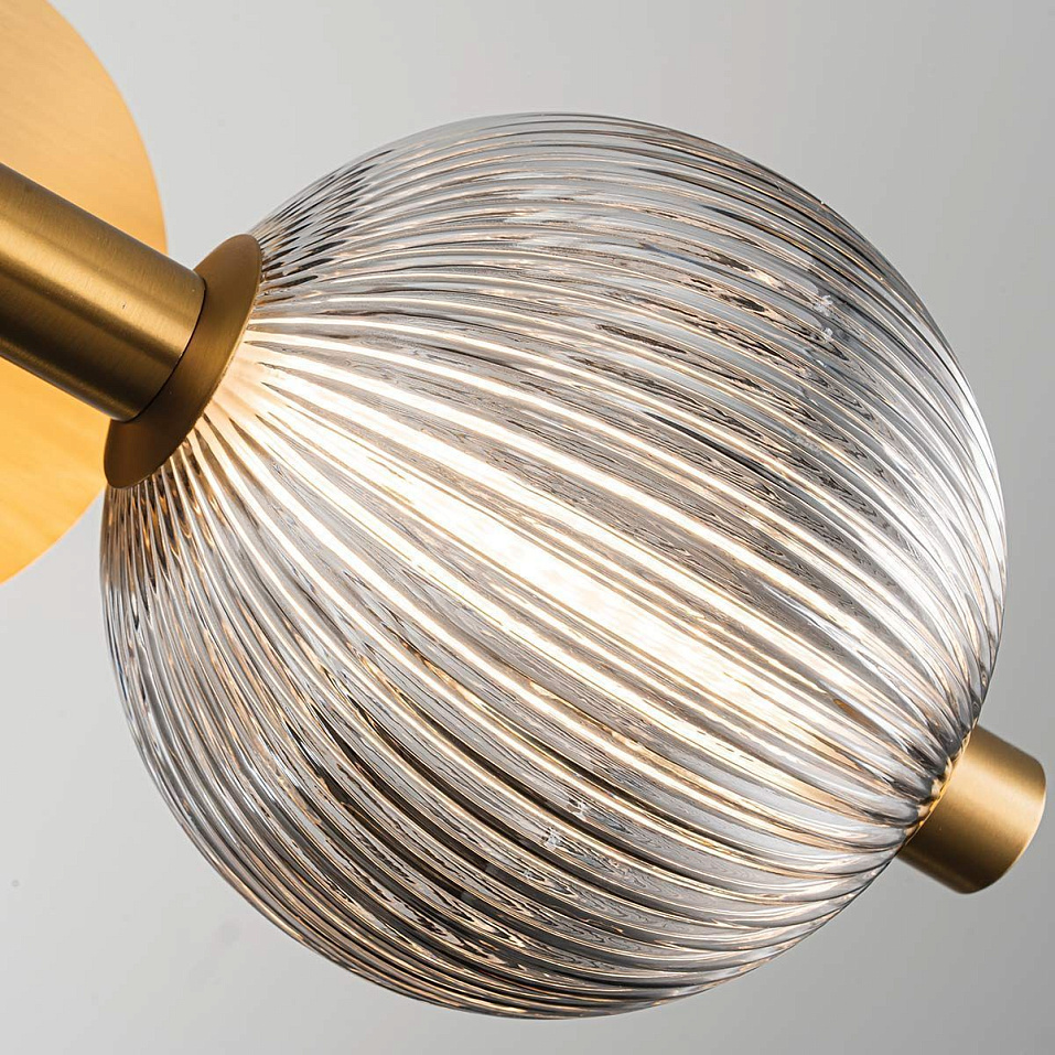 QN-PALMAS-3W-BG PALMAS Brushed Gold/Smoked// настенный LED 1х27  х   