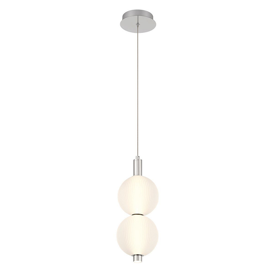 QN-PALMAS-2MP-PN PALMAS Polished Nickel/Frosted White// подвесной LED 1х20  х   