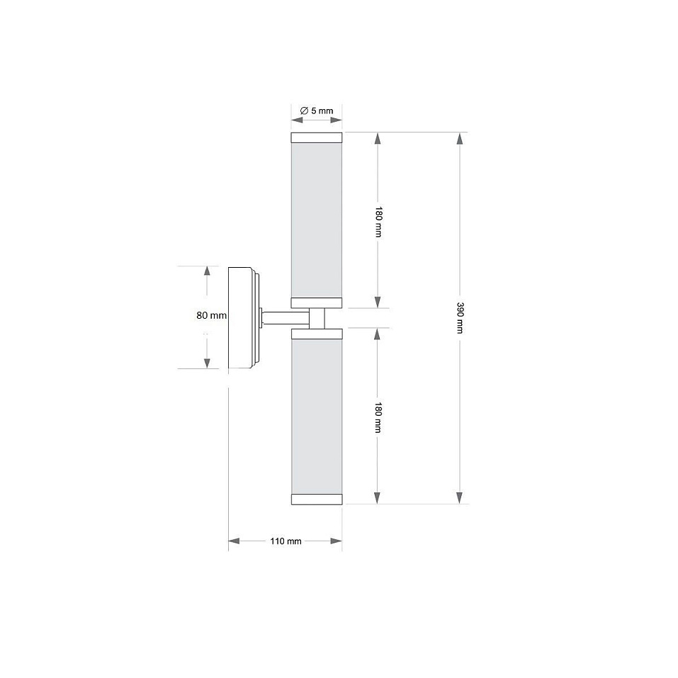 SAL-K-2(BN) SALETTO shiny nickel/clear// настенный E14 2х40  х   