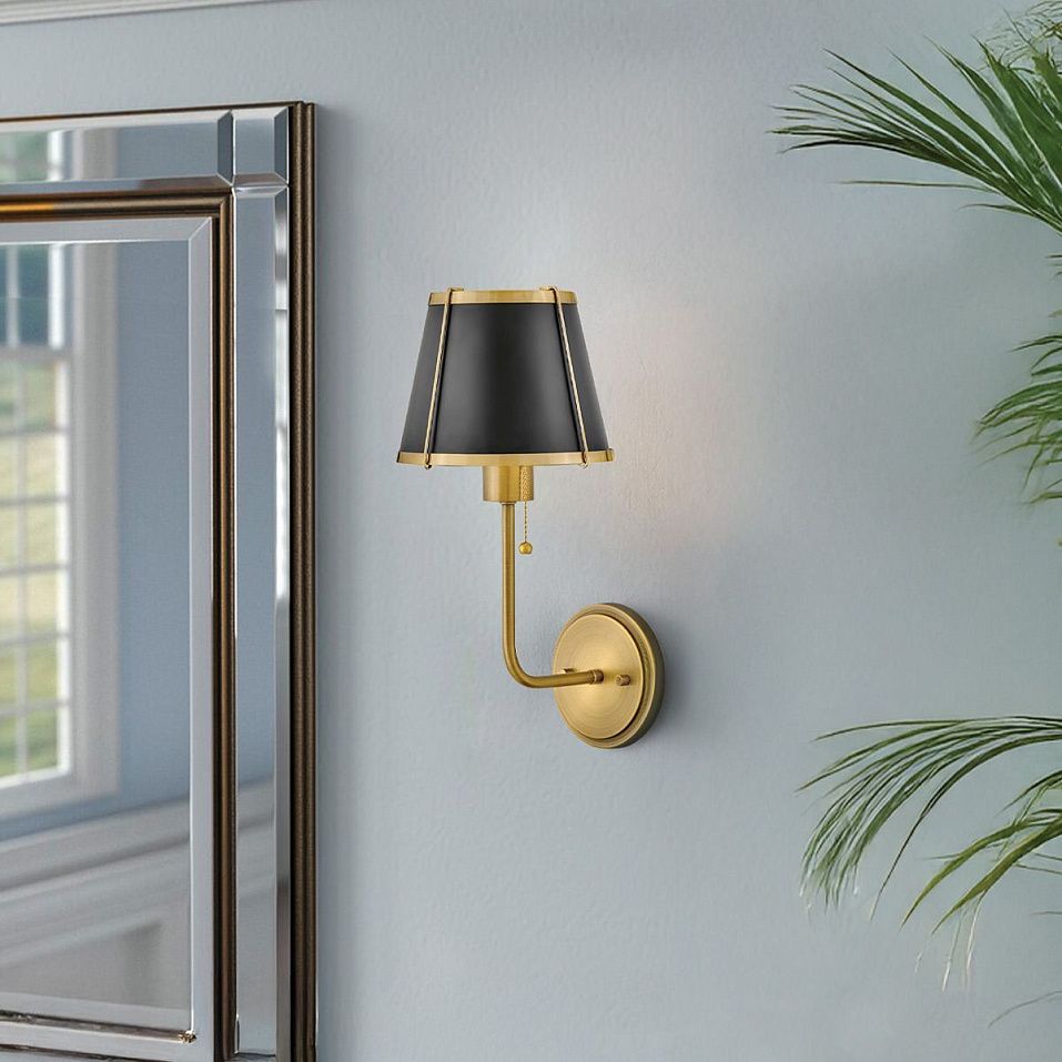 HK-CLARKE1-BR-BK CLARKE Warm Brass/Black // настенный E27 1х40  х   