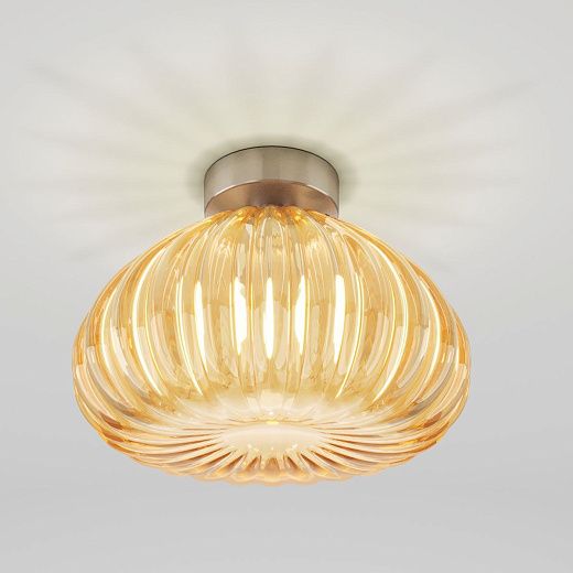 DIAMANTE PL G  TO/TR NI DIAMANTE nickel satin/amber// потолочный E27 1х75  х  DIAMANTE PL G  TO/TR NI