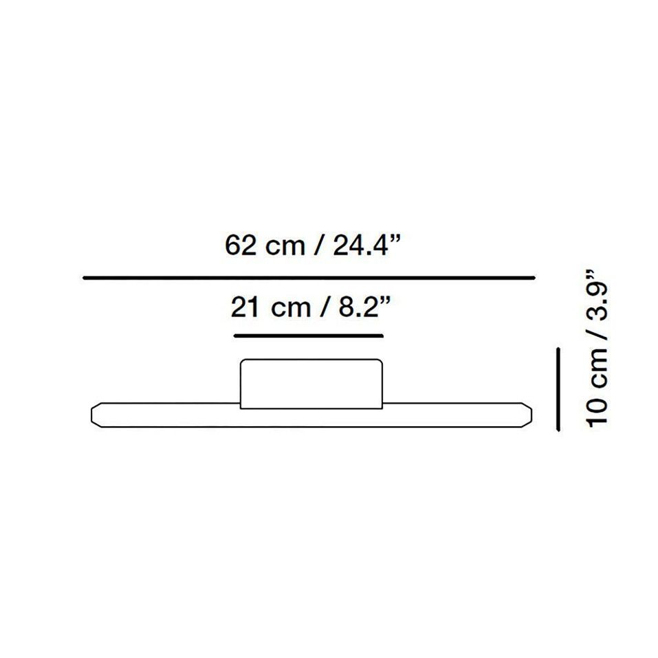 6941000 LINEAL Matt nickel/Matt nickel//матовый настенный LED 1х11  х   