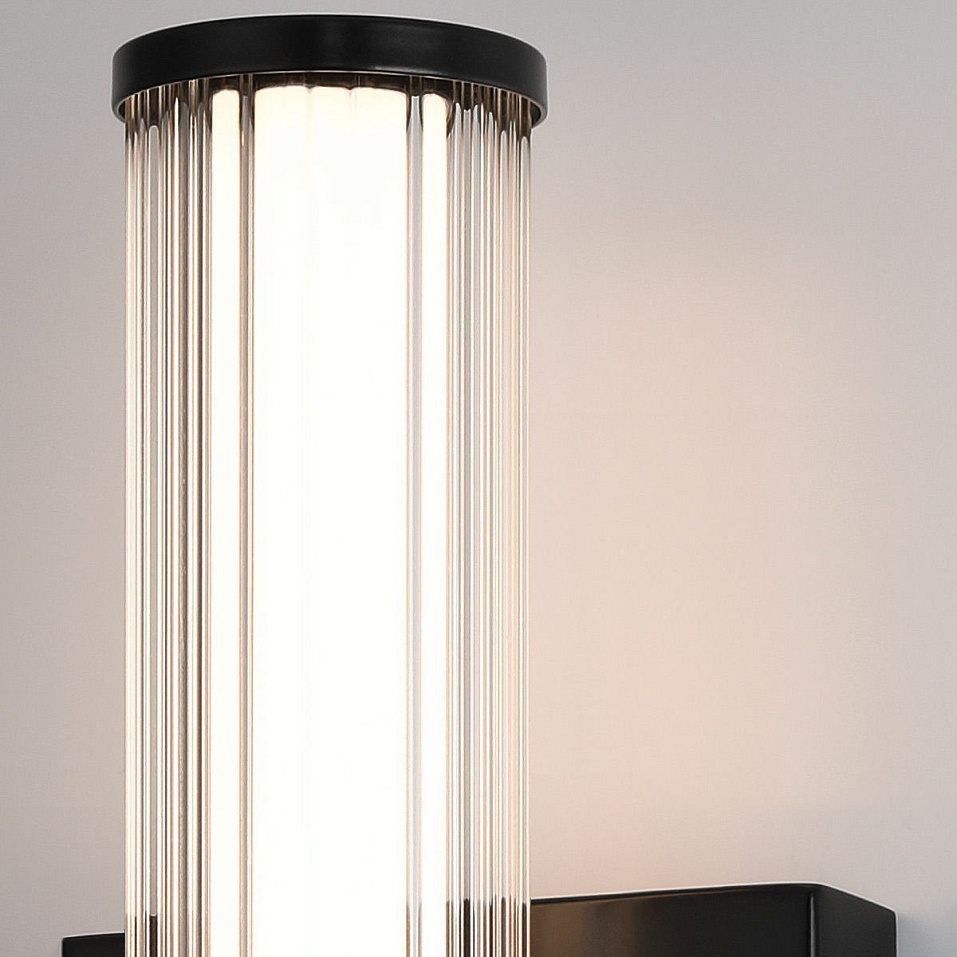QN-FAYTON-S-BK FAYTON Matte Black/Clear// настенный LED 1х14  х   