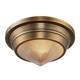 QN-WILLARD-F-S-VBS-PG  WILLARD Vintage Brass/Clear Prismatic // потолочный E14 1х60  х  QN-WILLARD-F-S-VBS-PG 