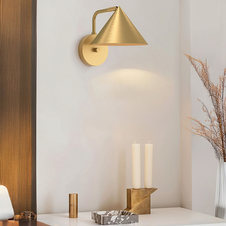 ALM-REMYCK-1WB-GD REMYCK Brushed Gold /Brushed Gold // настенный E27 1х60  х   