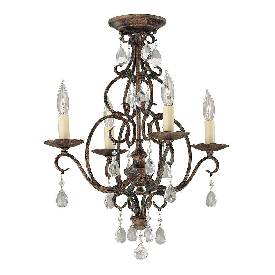 FE-CHATEAU4 CHATEAU Mocha Bronze/// подвесной E14 4х60  х   