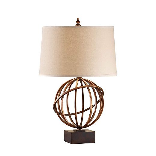 FE-SPENCER-TL  Firenze Gold/ Dark Walnut/Dark Tan // настольный E27 1х60  х  FE-SPENCER-TL