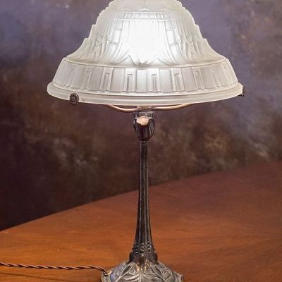 1610F  bronze/satin// настольный E27 1х40  х